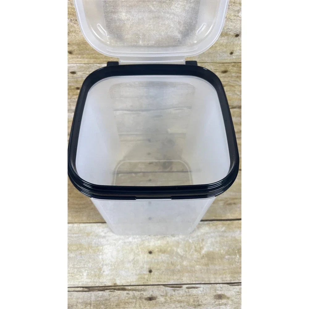 Tupperware Modular Mates Square Signature Line Container #4 Hinged Lid Clear New